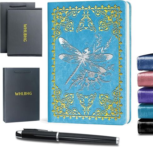 Dragonfly Lovers Gift Dragonfly A5 Size Lined Journal Notebook Encouragement Gift Inspirational Gift Friends Gift Multi Color Journal,1 Pack (Black), (Dragonfly-black) in Saudi Arabia