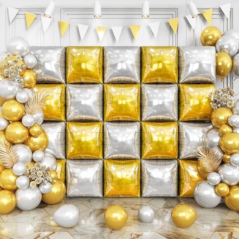 12PCS Silver Star Balloons, 24in 18in 10in Four Angle Star Shaped Balloons Silver Foil Balloons for Wedding Baby Shower Birthday New Year Party Decorations in Saudi Arabia