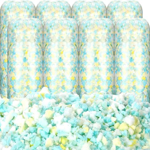 Frienda 10 Pack 50 Lbs Bean Bag Filler Bulk, Shredded Memory Foam Filling Soft Bean Bag Chair Filler Stuffed Animals Stuffing for Pillow Cushion Dog Bed Couch Replacement Fill in Saudi Arabia