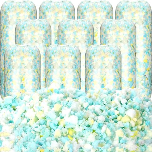 Frienda 10 Pack 50 Lbs Bean Bag Filler Bulk, Shredded Memory Foam Filling Soft Bean Bag Chair Filler Stuffed Animals Stuffing for Pillow Cushion Dog Bed Couch Replacement Fill in Saudi Arabia