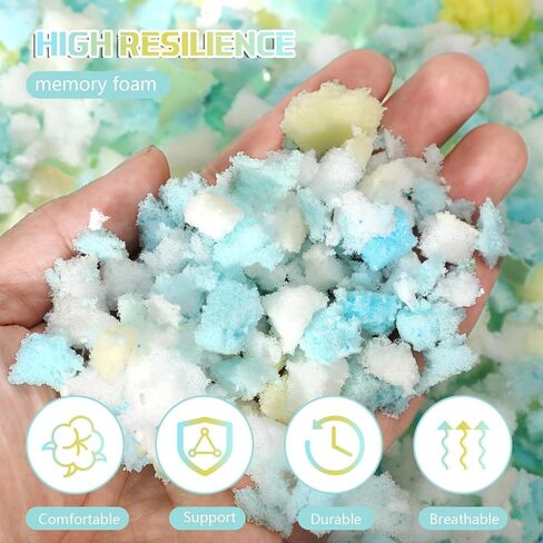 Frienda 10 Pack 50 Lbs Bean Bag Filler Bulk, Shredded Memory Foam Filling Soft Bean Bag Chair Filler Stuffed Animals Stuffing for Pillow Cushion Dog Bed Couch Replacement Fill in Saudi Arabia