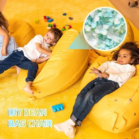 Frienda 10 Pack 50 Lbs Bean Bag Filler Bulk, Shredded Memory Foam Filling Soft Bean Bag Chair Filler Stuffed Animals Stuffing for Pillow Cushion Dog Bed Couch Replacement Fill in Saudi Arabia