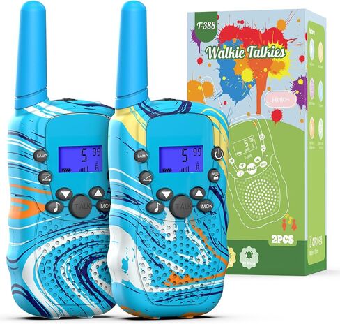 Selieve Gifts Toys for 3 4 5 6 Year Old Girls, Walkie Talkies for Kids 2 Pack with 22 Channels, LCD Screen, LED Flashlight & VOX Function, 2 Way Radio Gift for Giirls Outside Camping, Hiking in Saudi Arabia