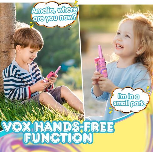 Selieve Gifts Toys for 3 4 5 6 Year Old Girls, Walkie Talkies for Kids 2 Pack with 22 Channels, LCD Screen, LED Flashlight & VOX Function, 2 Way Radio Gift for Giirls Outside Camping, Hiking in Saudi Arabia