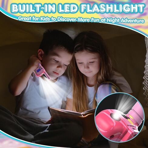Selieve Gifts Toys for 3 4 5 6 Year Old Girls, Walkie Talkies for Kids 2 Pack with 22 Channels, LCD Screen, LED Flashlight & VOX Function, 2 Way Radio Gift for Giirls Outside Camping, Hiking in Saudi Arabia