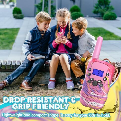 Selieve Gifts Toys for 3 4 5 6 Year Old Girls, Walkie Talkies for Kids 2 Pack with 22 Channels, LCD Screen, LED Flashlight & VOX Function, 2 Way Radio Gift for Giirls Outside Camping, Hiking in Saudi Arabia