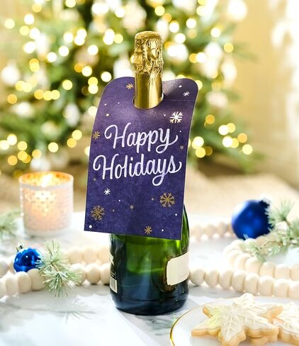 بطاقات هدايا عيد الميلاد من American Greetings لزجاجة النبيذ، Happy Holidays (عدد 6) in Saudi Arabia