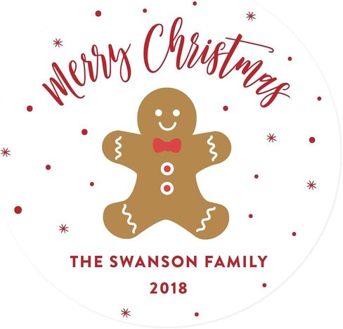 Andaz Press Christmas Round Circle Gift Sticker Labels, Red Green Calligraphy Tree, Merry Christmas, to from, 40-Pack, Envelope Stationery Seals in Kuwait