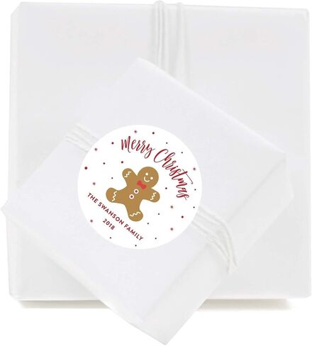 Andaz Press Christmas Round Circle Gift Sticker Labels, Red Green Calligraphy Tree, Merry Christmas, to from, 40-Pack, Envelope Stationery Seals in Kuwait