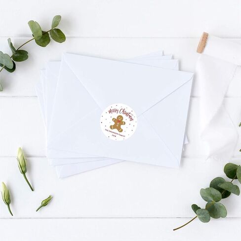 Andaz Press Christmas Round Circle Gift Sticker Labels, Red Green Calligraphy Tree, Merry Christmas, to from, 40-Pack, Envelope Stationery Seals in Kuwait