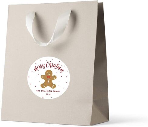 Andaz Press Christmas Round Circle Gift Sticker Labels, Red Green Calligraphy Tree, Merry Christmas, to from, 40-Pack, Envelope Stationery Seals in Kuwait