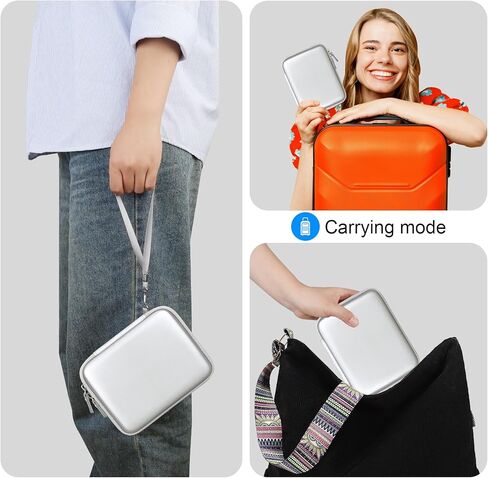 RAIALL Carrying Case for Anbernic RG40XXV Retro Handheld Game Console, RG40XXV Video Game Holder with Mesh Pocket for Cable and Other Accessories, Grey in Kuwait