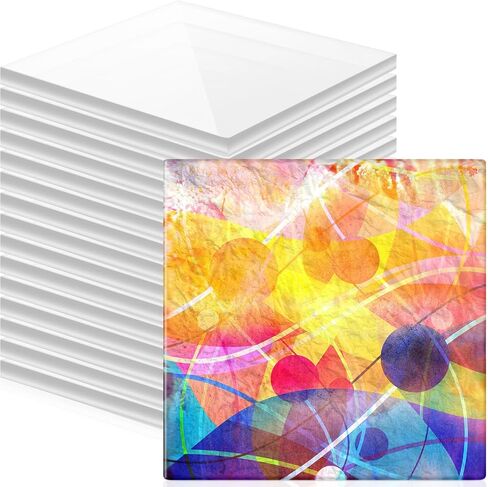 MotiMind 16 Pcs Silicone Monoprinting Print Plates 6 x 6 x 3/8 Inch Reusable Printmaking Silicone Printing Plate for Press Art Painting DIY Card Making Scrapbooking Project Supplies Home Decor in Saudi Arabia
