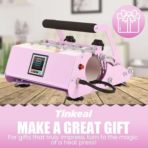 Tinkeal Tumbler Heat Press Machine Sublimation Transfer for 11-30oz Cup，Mug Heat Press Sublimation Paper with Heat-Resist Gloves & Tape, DIY Ceramic Mugs in Saudi Arabia