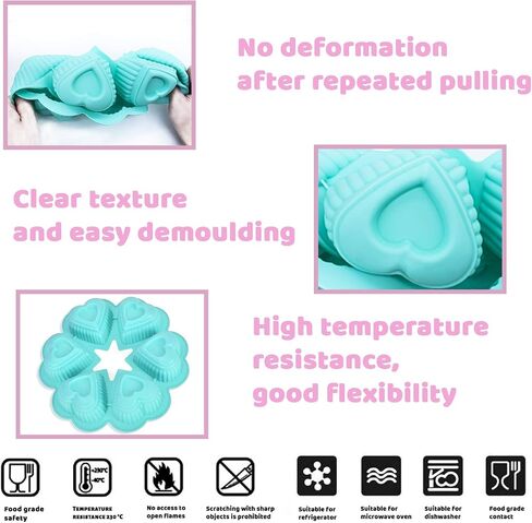 Silicon Heart Molds 3 Pack Diamond Love Mold and Letter Love Mold with Cute Macaron Color, Baking Supplies Can be Use for Chocolate, Cake Candy Baking and Jelly Pudding Handmade Soap Moulds Making. in Saudi Arabia