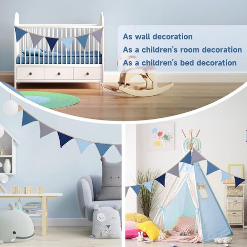 أعلام راية، إكليل الحضانة الوردي بطول 9 أقدام، 12 قطعة من زينة راية الحضانة بوهو، ديكور إكليل حضانة الطفل مزدوج الجانب لغرفة الأطفال الصغار، جدار الحضانة، السرير، حمام الطفل، حفلة عيد الميلاد in Kuwait