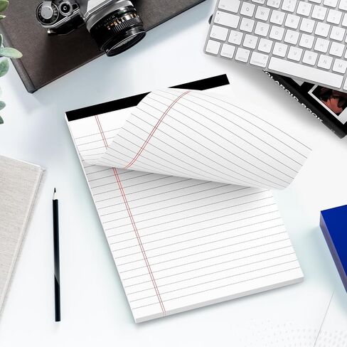 6 عبوات من وسادات الملاحظات مقاس 5x8 بوصة، مفكرة قانونية مسطرة للكلية للمكتب، وسادات كتابة ورقية مطبوعة على الوجهين 80 جرامًا للمتر المربع، 30 ورقة لكل وسادة، دفاتر الملاحظات لكتابة لوحة قانونية لقائمة البقالة وقائمة المهام in Saudi Arabia