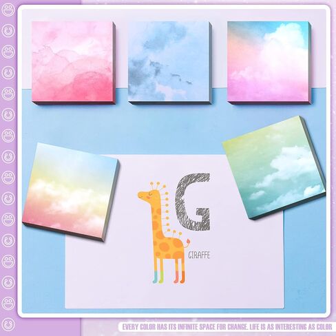24 Pads Watercolors Pop up Sticky Notes 3 x 3 Inches Water Colors Self Stick Notes Water Colors Self Stick Memo Pads for Office Home Notebook Work Supplies in Saudi Arabia