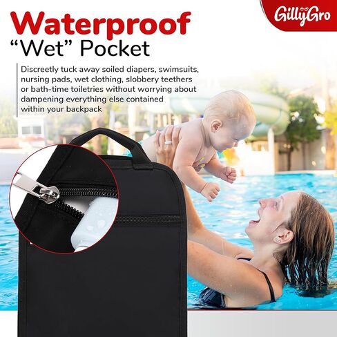 حقيبة ظهر عمودية كبيرة من GillyGro لحمل حقيبة اليد والحمل والنزهة والتخييم - مقاس XL قابل للطي معزول ومقاوم للماء مع جيوب ومقابض، وإكسسوارات السفر للنساء والرجال in Kuwait