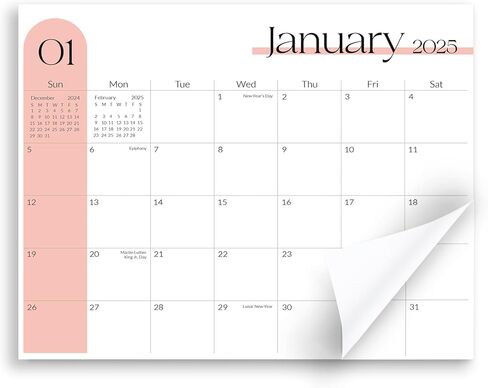 SKYDUE Magnetic Calendar for Refrigerator, Calendar 2024-2025, 13"x 11", Fridge Calendar from Jan.2024 - Jun.2025 with Planner Stickers in Saudi Arabia