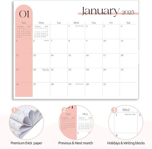 SKYDUE Magnetic Calendar for Refrigerator, Calendar 2024-2025, 13"x 11", Fridge Calendar from Jan.2024 - Jun.2025 with Planner Stickers in Saudi Arabia