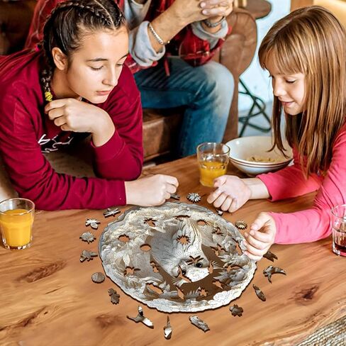 Wooden Puzzles for Adults, Adults Puzzles, Wooden Flat Puzzles with 3D Visual Effect, Owl Puzzles Gifts for Puzzle Lover (S-8.5 * 8.4in 100pcs) in Saudi Arabia