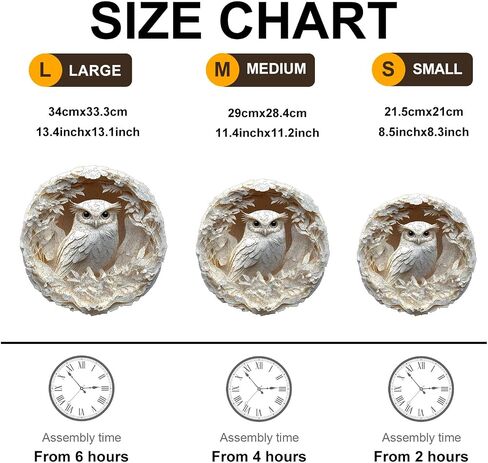 Wooden Puzzles for Adults, Adults Puzzles, Wooden Flat Puzzles with 3D Visual Effect, Owl Puzzles Gifts for Puzzle Lover (S-8.5 * 8.4in 100pcs) in Saudi Arabia