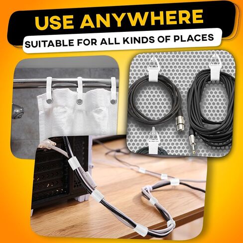 Hook and Loop One Wrap Tape, Fastening Cable Straps with Heavy Duty Strenght, Easy to Cut Roll, Quick Wrap Cable Straps, Bundling Ties Fasten Self Gripping for Storage and Organization (Black) in Kuwait
