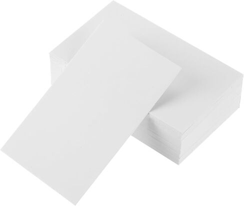 MECCANIXITY 100 Business Card Stock 3.5" x 2" Blank Business Cards for Laser Printer Small Message Card Graffiti Scrapbooking DIY Thanks Cards, White in Saudi Arabia