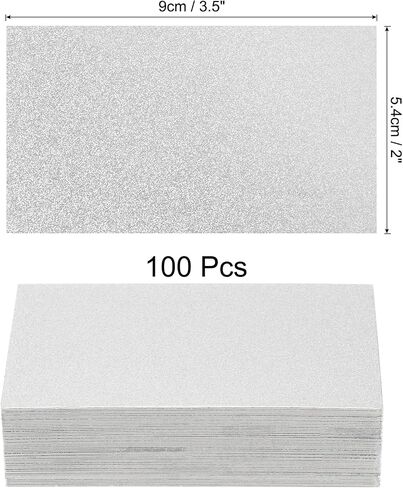 MECCANIXITY 100 Business Card Stock 3.5" x 2" Blank Business Cards for Laser Printer Small Message Card Graffiti Scrapbooking DIY Thanks Cards, White in Saudi Arabia