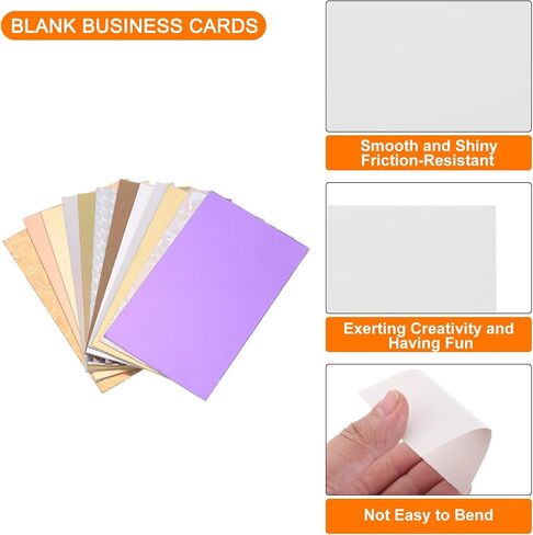 MECCANIXITY 100 Business Card Stock 3.5" x 2" Blank Business Cards for Laser Printer Small Message Card Graffiti Scrapbooking DIY Thanks Cards, White in Saudi Arabia