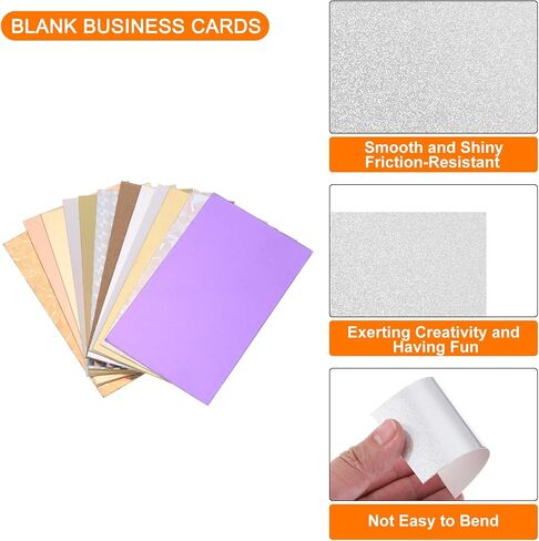 MECCANIXITY 100 Business Card Stock 3.5" x 2" Blank Business Cards for Laser Printer Small Message Card Graffiti Scrapbooking DIY Thanks Cards, White in Saudi Arabia