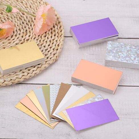 MECCANIXITY 100 Business Card Stock 3.5" x 2" Blank Business Cards for Laser Printer Small Message Card Graffiti Scrapbooking DIY Thanks Cards, White in Saudi Arabia