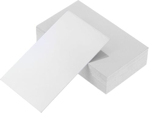 MECCANIXITY 100 Business Card Stock 3.5" x 2" Blank Business Cards for Laser Printer Small Message Card Graffiti Scrapbooking DIY Thanks Cards, White in Saudi Arabia
