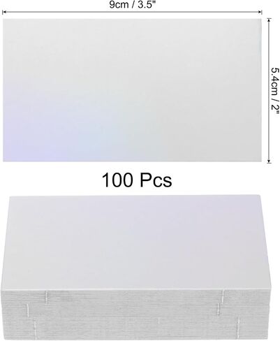 MECCANIXITY 100 Business Card Stock 3.5" x 2" Blank Business Cards for Laser Printer Small Message Card Graffiti Scrapbooking DIY Thanks Cards, White in Saudi Arabia