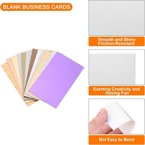 MECCANIXITY 100 Business Card Stock 3.5" x 2" Blank Business Cards for Laser Printer Small Message Card Graffiti Scrapbooking DIY Thanks Cards, White in Saudi Arabia