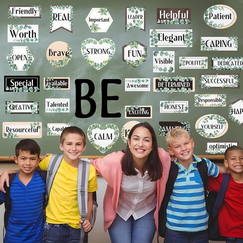 32PCS Growth Mindset Posters Eucalyptus Inspirational Classroom Bulletin Cutouts Positive Sayings Posters Cutouts Motivational Greenery Posters Banner for School Classroom Wall Bulletin Decor in Saudi Arabia