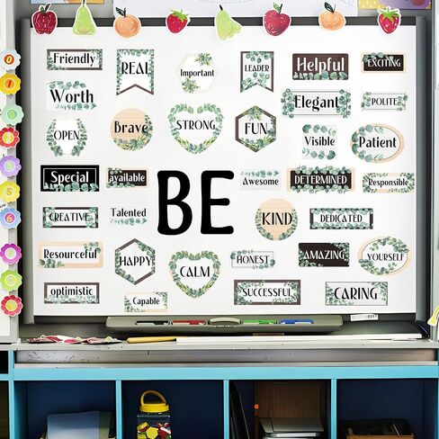 32PCS Growth Mindset Posters Eucalyptus Inspirational Classroom Bulletin Cutouts Positive Sayings Posters Cutouts Motivational Greenery Posters Banner for School Classroom Wall Bulletin Decor in Saudi Arabia