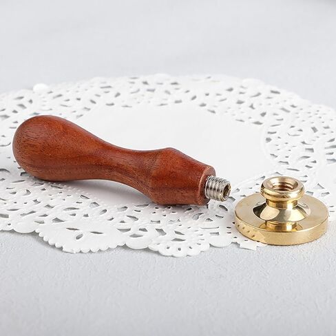 ZOOYOO Embossment Rose Vintage Wax Seal Stamp Removable Brass Head Sealing Stamp with Wooden Handle for Wedding Party Invitation, Presents Wrap, Envelope in Saudi Arabia