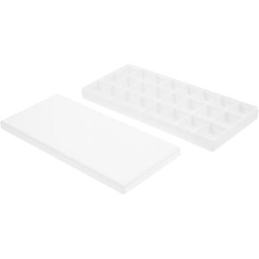 SUPVOX Empty Watercolor Tins Palette Paint Case Empty Watercolor Tins Box Palette Paint Box with 24 Pcs Half Pans