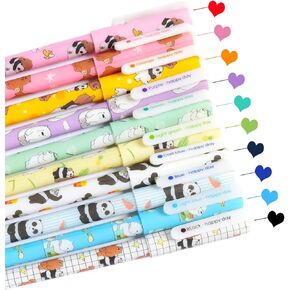 Cute Colored Pens Galaxy Colorful Pens 0.5 mm Fine Point Color Gel Ink Pens for Bullet Journaling Writing Planner Note Taking School Office Supplies, 10 Count