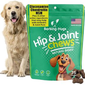 Hip and Joint Supplement for Dogs - 500 mg Glucosamine for Dogs per Soft chew - Nature-Based for Maximum Dog Joint Pain Relief - 11 Active Ingredients Support Dog Hip & Joint Care.