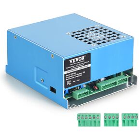 VEVOR CO2 Laser Power Supply, Power Supply for Laser Tube, Constant Current Protection, Open Circuit Protection, Fast Heat Dissipation, Compatible for Multi-Brand Laser Engravers & Cutters (100W)