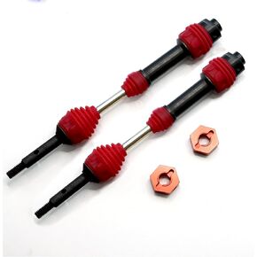 Steel ECX Drive Shaft & Wheel Hex Hub ECX232000 for ECX 2WD 1/10 Ruckus CVD Driveshaft Circuit Torment AMP MT DB Brutus Monster Truck Upgrades Parts Red