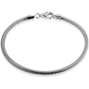 5pcs Adabele 304 Grade Surgical Stainless Steel 2mm Snake Chain Bracelet 8 inch Jewelry Making Chain Tarnish Resistant for Women Men Jewelry Making SJF178-4