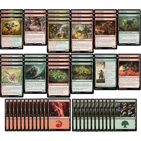 Elite Raccoon MTG Deck - Gruul Red Green - قانوني حديث ورائد - مصمم خصيصًا - Magic The Gathering - MTG - 60 بطاقة!