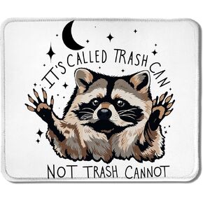 لوحة ماوس مضحكة، إنها تسمى Trash Can Not Trash Can Not لوحة ماوس راكون مضحكة، هدايا الراكون، لوحة ماوس مضحكة لأجهزة الكمبيوتر المحمولة الماوس اللاسلكية، ملحقات مكتب الكمبيوتر المحمول، 9.5 × 7.9 بوصة