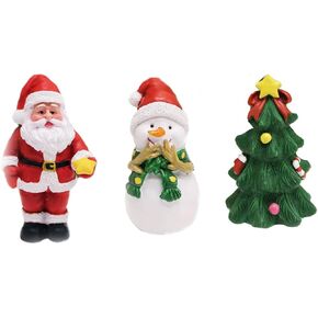 LUCKITTY Christmas Fish Aquarium Decoration - Resin Fish Tank Ornaments for Xmas Holiday - Christmas Tree Santa Claus Snowman Micro Landscape - Aquarium Table Decor - Festive Addition to Your Tank