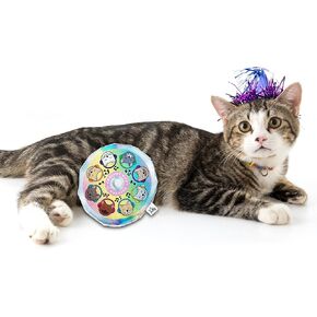 Flippy Flopper Meowsical Catnip and Silvervine CD for Cats - Tim McPaw 5 Inch Frisbee Toy Wide Stress Reliever - Made in USA
