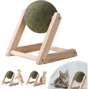 Rotatable Catnip Roller Ball, 7.7 x 7.1 x 6.7 Inch Giant Huge Cat Mint Ball Toy Large Big Interactive Catnip Floor Ball Toy for Cats Indoors to Play and Enjoy
